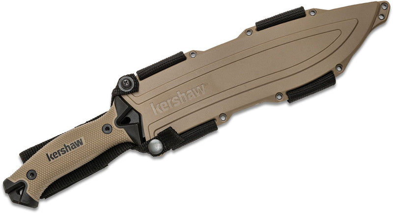 Kershaw Camp 10 Fixed Blade Knife Machete Tan (10" Black) 1077TAN