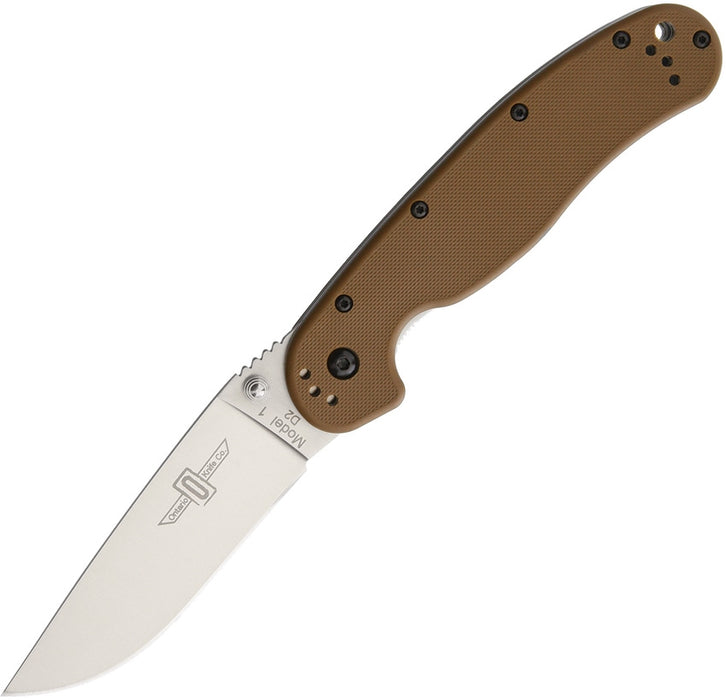 Ontario RAT Model 1 Liner Lock Knife Coyote Brown (3.5" D2 Satin) 8867CB