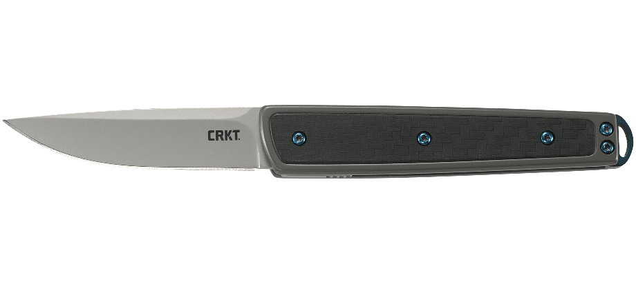CRKT Symmetry Front Flipper Knife Black SS/GRN (2.75" Gray) 7190