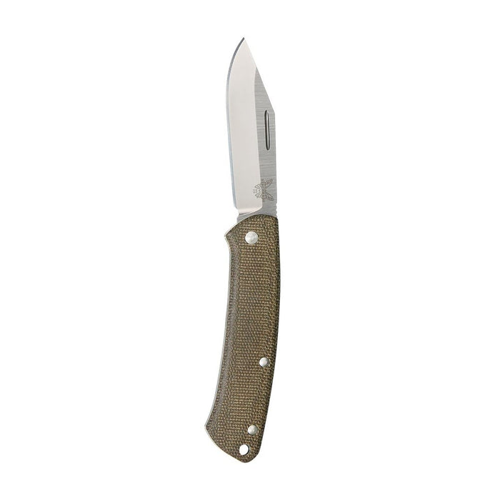 Benchmade Proper Clip Point Slip Joint Knife Brown Micarta (2.8" Satin) 318