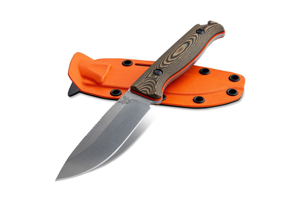 FBA Benchmade Hunt Saddle Mountain Skinner Fixed Blade Knife Richlite/S90V 15002-1