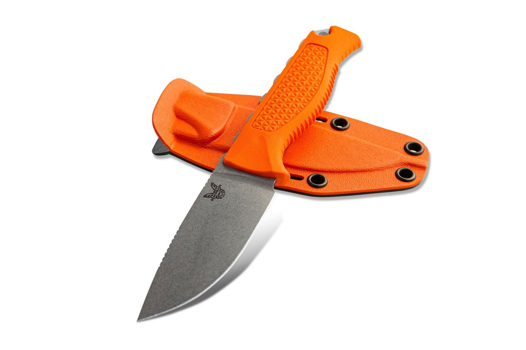 Benchmade Steep Country Fixed Blade Knife Orange Santoprene (3.5" SW) 15006