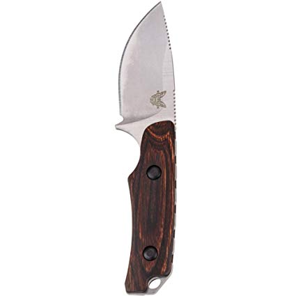 Benchmade Hidden Canyon Hunter Knife Wood fixed blade knife (2.67" Stonewash) 15016-2