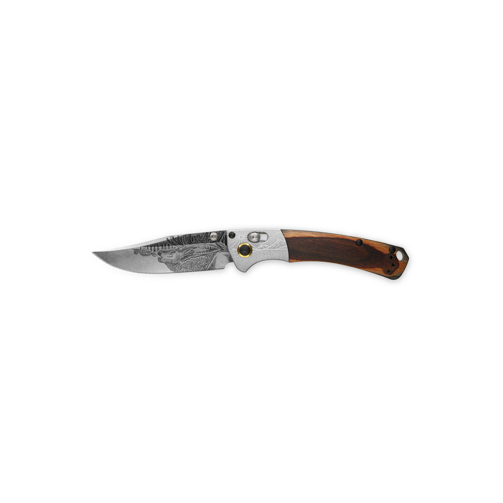 Benchmade Mini Crooked River LIMITED EDITION Artist Series Bull Elk AX ...