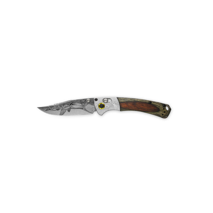 Benchmade Mini Crooked River LIMITED EDITION Artist Series Mallard Duck AXIS Lock Knife (3.4" Satin) 15085-2203