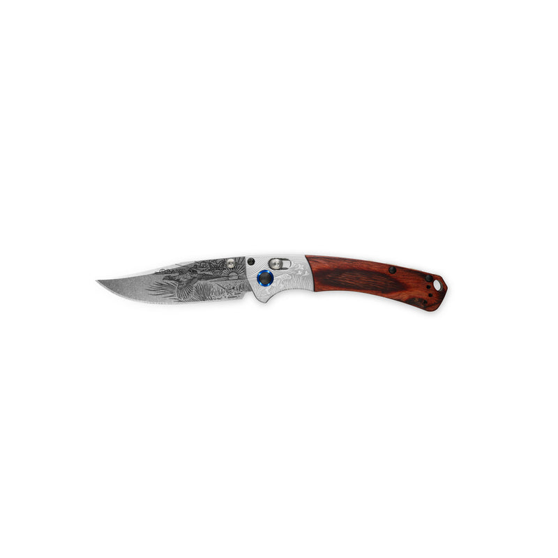 Benchmade Mini Crooked River LIMITED EDITION Artist Series Ringneck Pheasant AXIS Lock Knife (3.4" Satin) 15085-2204