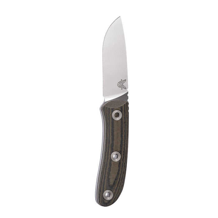 Benchmade Pardue Hunter fixed blade knife Knife OD Green Micarta (3.5" Satin) 15400