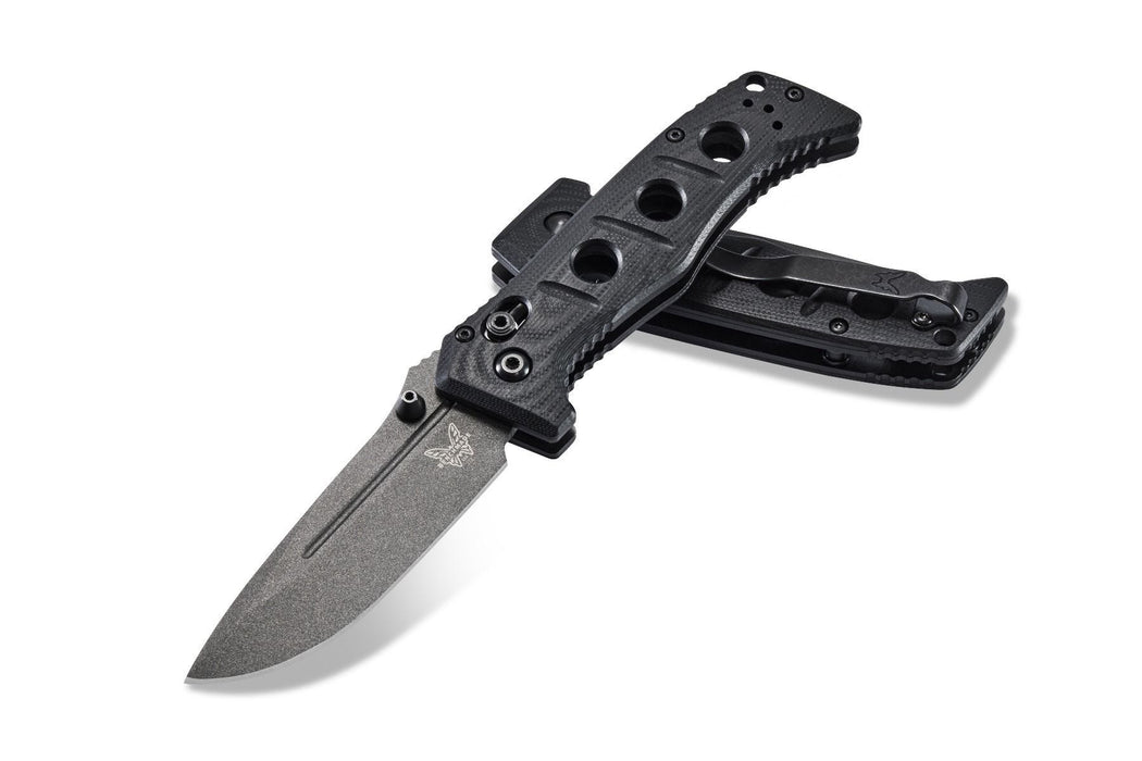 Benchmade Mini Adamas AXIS Lock Knife Black G-10 (3.25" Gray Tungsten) 273GY-1