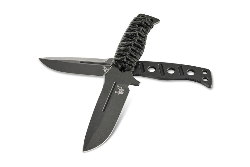 Benchmade Fixed Adamas Fixed Blade Knife Black Paracord (4.2" Black) 375BK-1