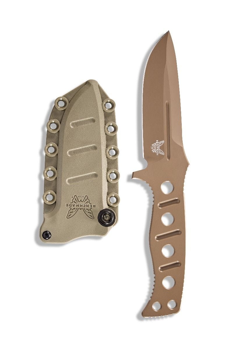 Benchmade Fixed Adamas Fixed Blade Knife Olive Paracord (4.2" FE) 375FE-1
