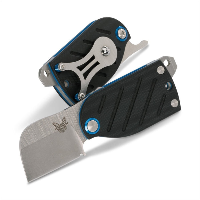 Benchmade Aller Friction Folder Knife Black/Blue G-10 (1.6" Satin) 380