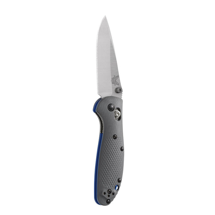 Benchmade Mini Griptilian AXIS Lock Knife Gray/Blue G-10 (2.91" Satin) 556-1