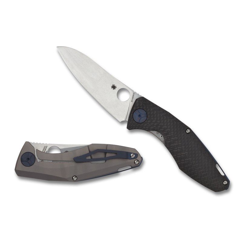 Spyderco Sinkevich Drunken Frame Lock Knife Carbon Fiber (3.45" Stonewash) C235CFTI