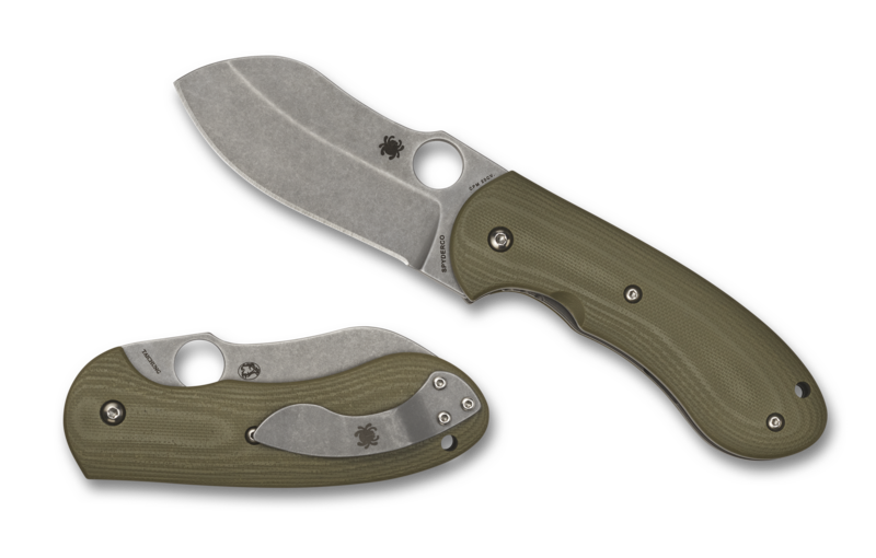 Spyderco Bombshell Flash Batch Folding Knife Green G-10 (2.98" Stonewash) C250GTIP