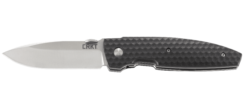 CRKT Lucas Burnley Aux Liner Lock Folding Knife Black (3.25" Satin) 1220