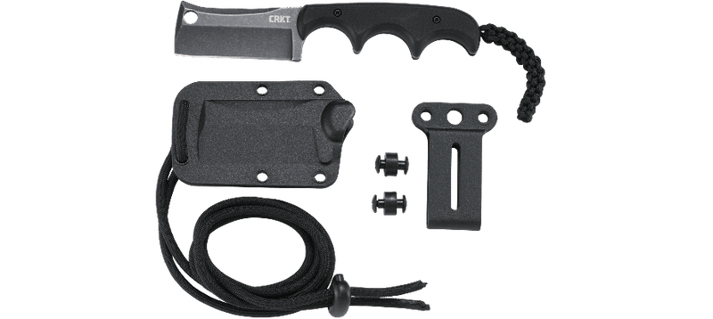 CRKT Folts Minimalist Cleaver Neck Knife Blackout (2.13" Black) 2383K