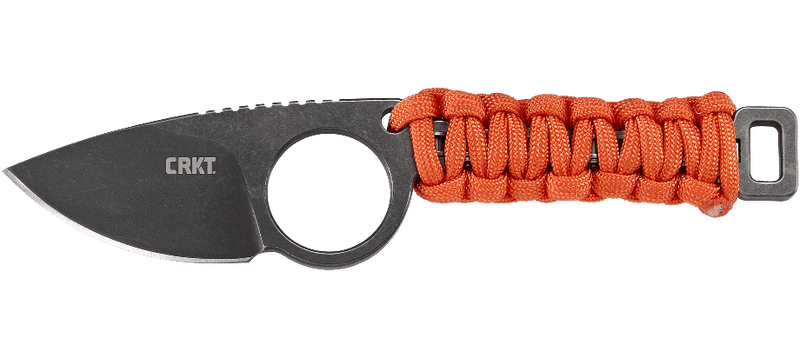 CRKT Schwarz Tailbone Fixed Blade Knife Orange Cord-Wrapped (2.13" SW) 2415