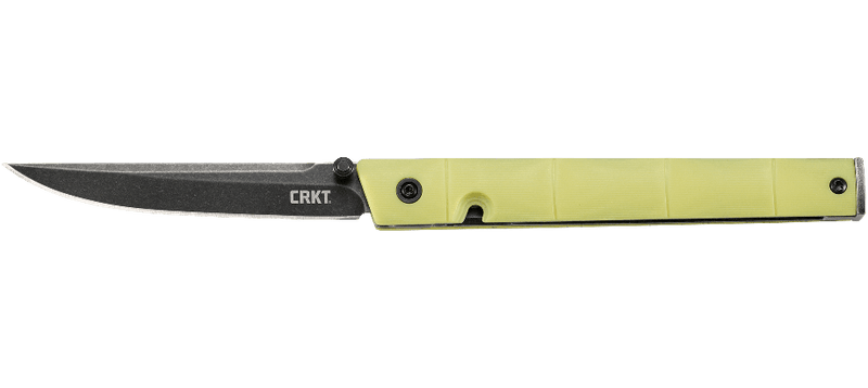 CRKT CEO Bamboo Liner Lock Knife GRN (3.11" Black Stonewash) 7096YGK
