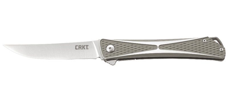 CRKT Crossbones Liner Lock Knife Aluminum (3.5" Satin) 7530