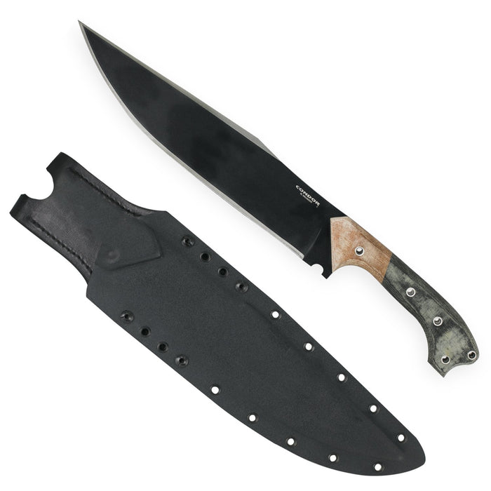 Condor Atrox Knife fixed blade knife Micarta (11" Black) CTK1814-10.8HC