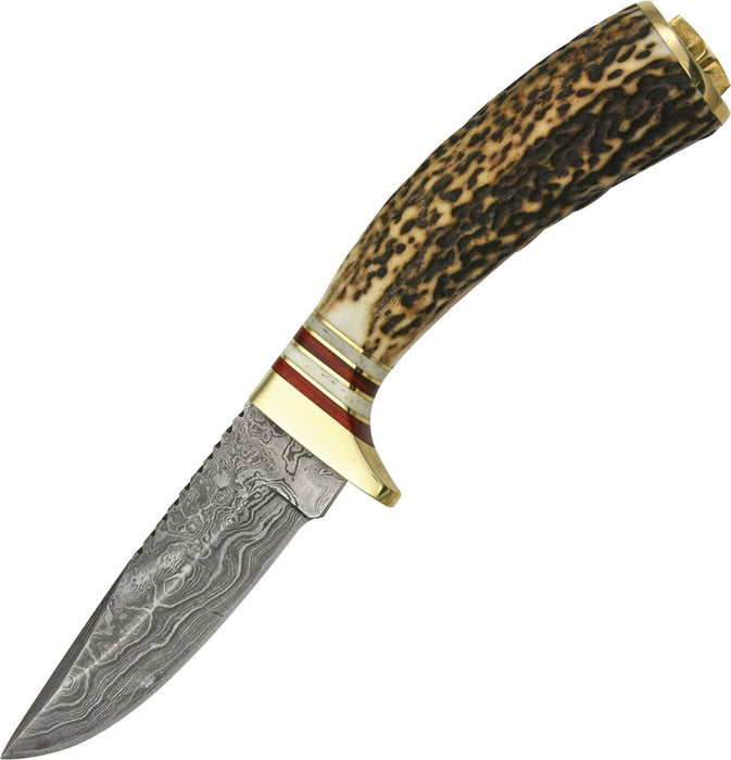 Damascus Whitetail Skinner fixed blade knife Knife
