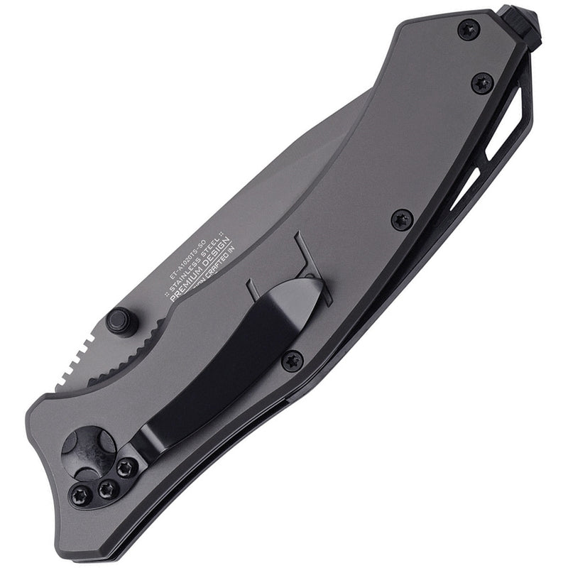 Elite Tactical Titanium Folding Knife (3.5" Gray) ETA1020TSSO