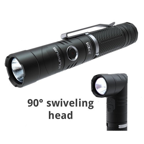 Klarus Rechargeable Li-ion 1080 Lumen Flashlight and Angle Light AR10