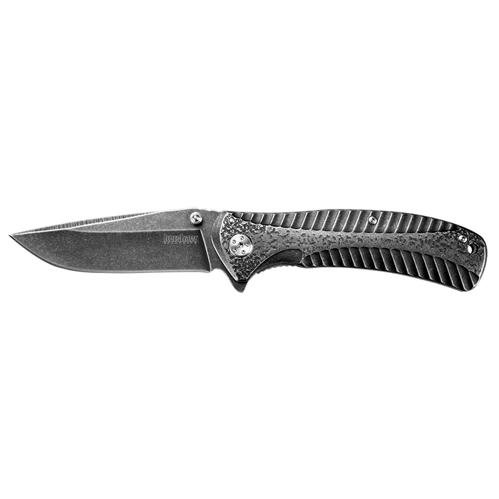 Kershaw Starter Assisted Opening Flipper Knife (3.4" BlackWash) 1301BW