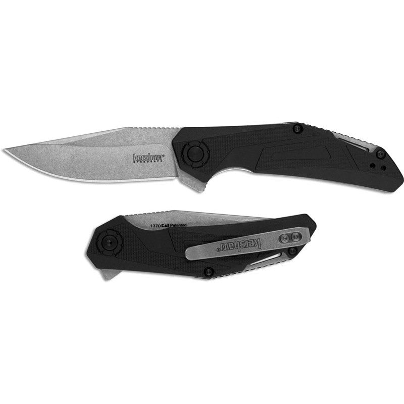 Kershaw Camshaft Assisted Opening Knife Black FRN (3" Stonewash) 1370