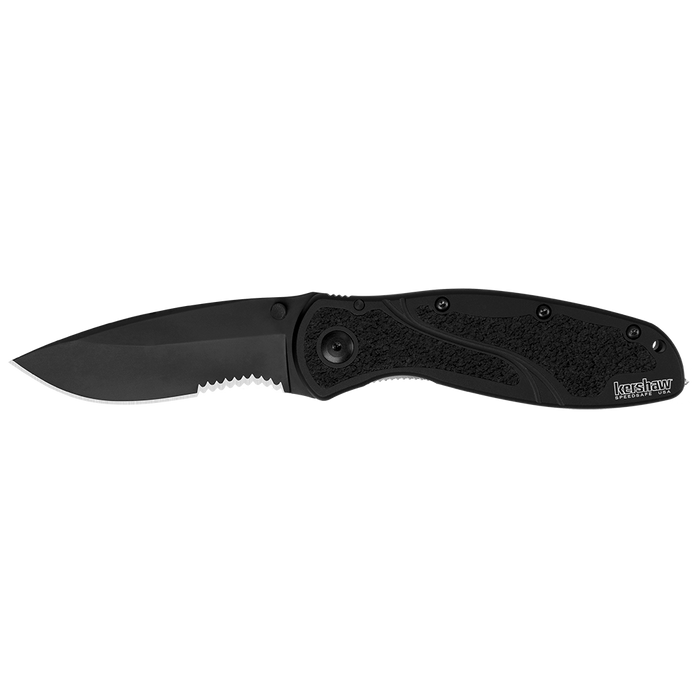 Kershaw Blur Assisted Opening Knife Black (3.4" Black Serr) 1670GBBLKST