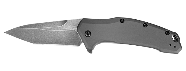 Kershaw Link Tanto Knife Gray Aluminum (3.25" BlackWash) 1776TGRYBW