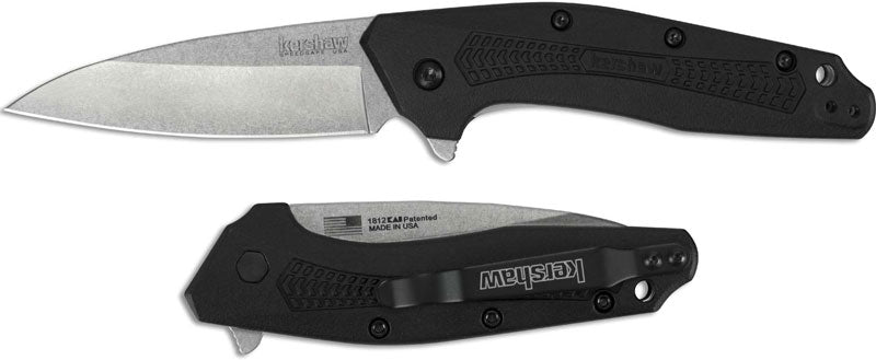 Kershaw Dividend Assisted Opening Knife Black GFN (3" Stonewash) 1812