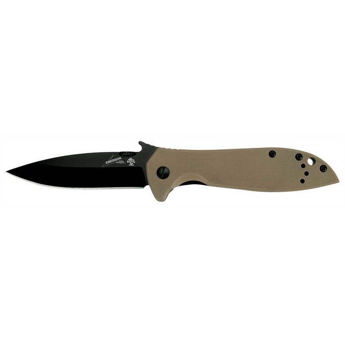 Kershaw Emerson CQC-4K Frame Lock Knife Brown G-10 (3.25" Black) 6054BRNBLK