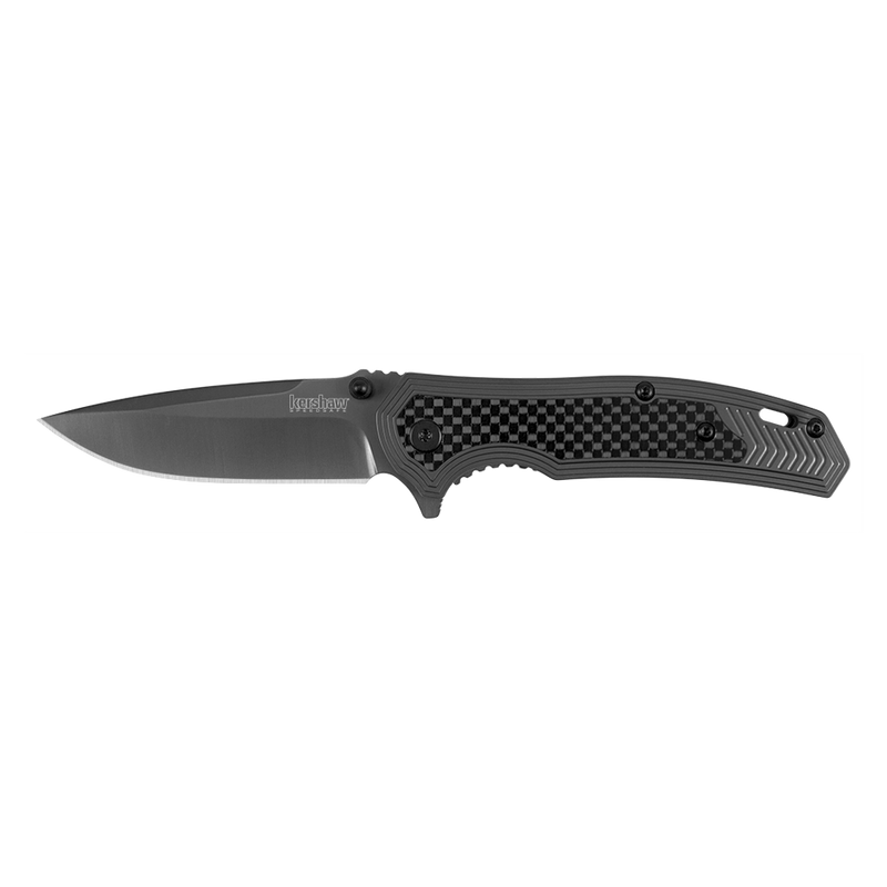 Kershaw Fringe A/O Frame Lock Knife Gray SS/Carbon Fiber (3" Gray) 8310