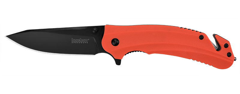 Kershaw Barricade Assisted Opening Knife Orange (3.5" Black Oxide) 8650