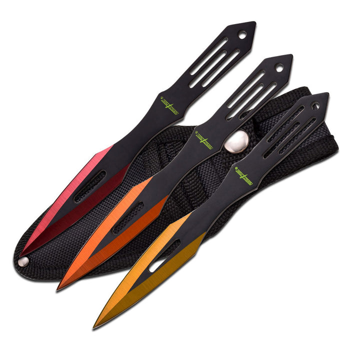 Perfect Point 3 Pc Throwing Knife Set (Multi Color) 6.5'' PP-598-3ROY