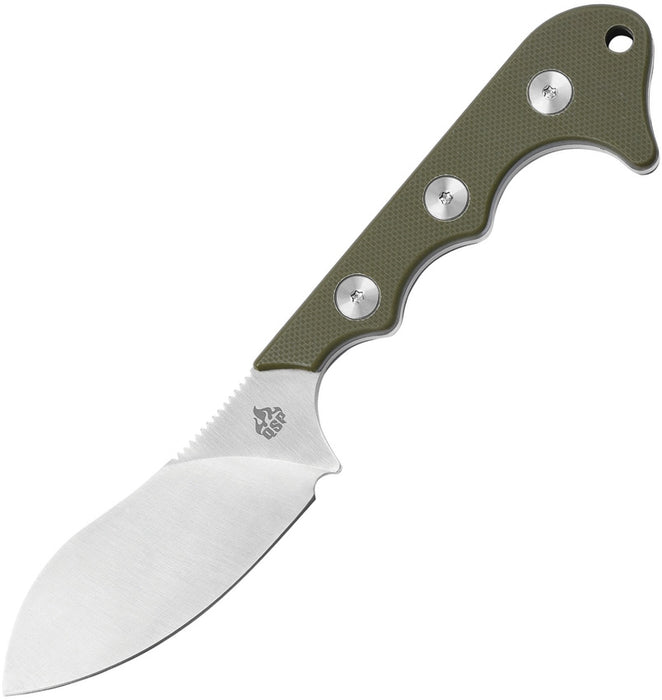 QSP Neckmuk Neck Knife Green G10 (2.88" Satin D2) QS125C