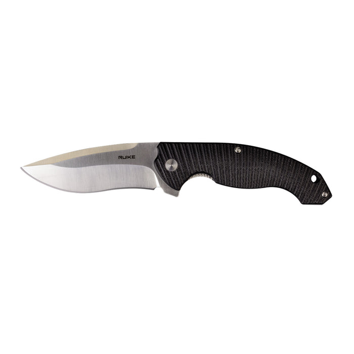 Ruike Liner Lock Flipper Knife Black G-10 (3.5" Satin) P852-B