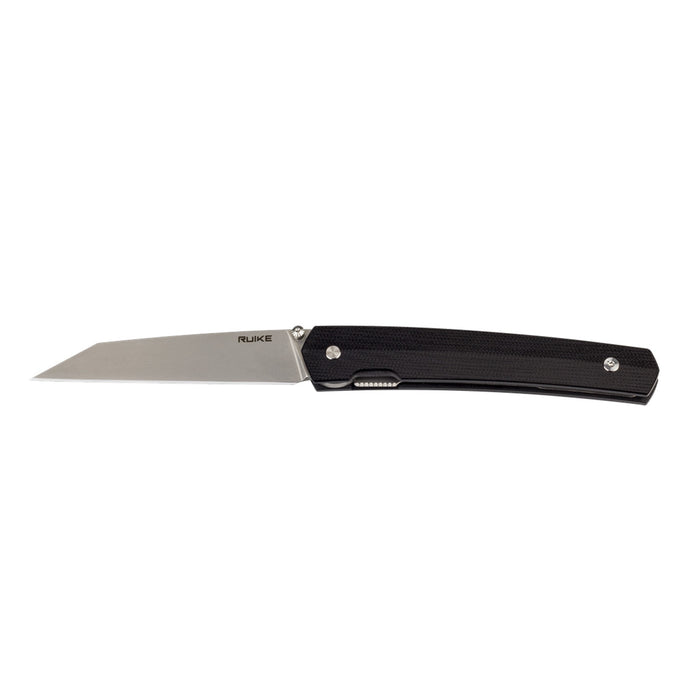 Ruike Liner Lock Wharncliffe Knife Black G-10 (3.58" Bead Blast) P865-B