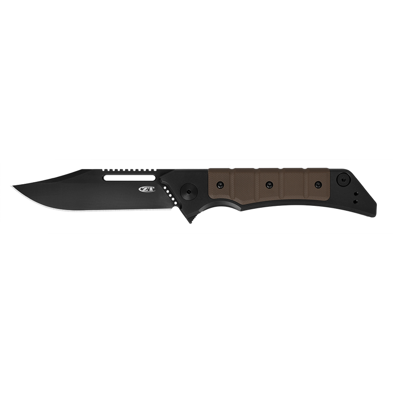 Zero Tolerance Tim Galyean Frame Lock Knife Brown G-10/Ti (3.5" Black) ZT 0223