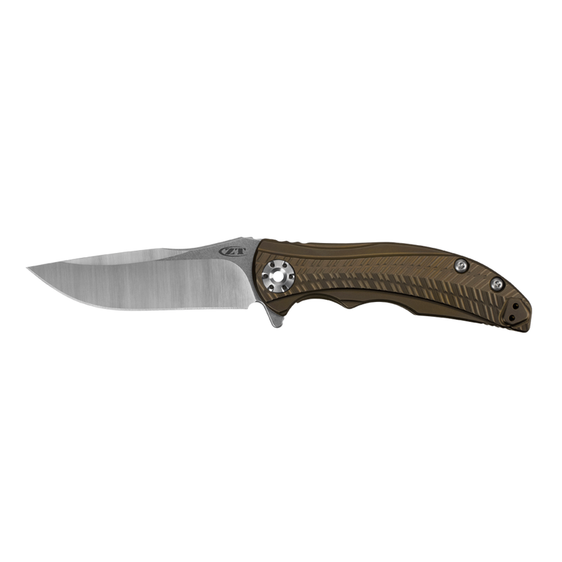 Zero Tolerance RJ Martin Flipper Knife Bronze Ti (3.4" Satin) ZT 0609