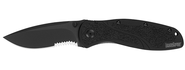 Kershaw Blur Assisted Opening Knife Black (3.4" Black Serr) 1670BLKST