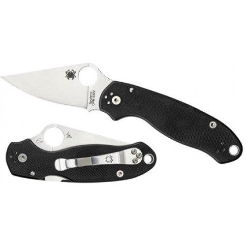 Spyderco Paramilitary 3 Compression Lock Knife Black S45VN (3" Satin) C223GP