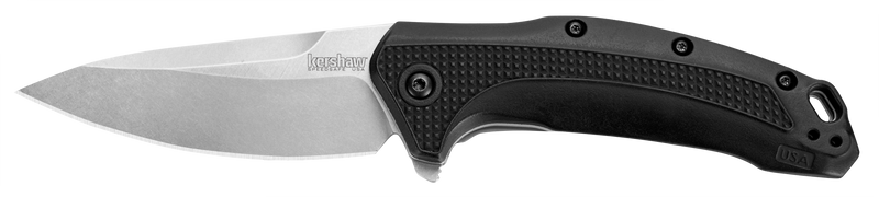 Kershaw Link Drop Point Knife Black GFN (3.25" Stonewash) 1776