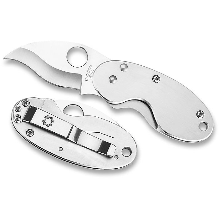 Spyderco Stainless Steel Cricket Folding Knife (1.875" Satin Plain) C29P