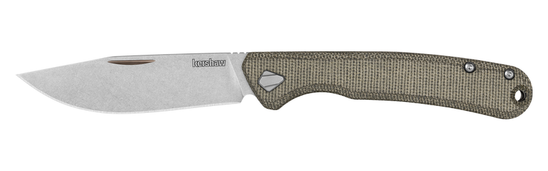 Kershaw Federalist Folding Knife Green Micarta (3.25" Stonewash) 4320