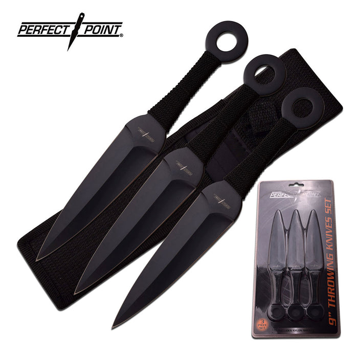 Perfect Point Throwing Knife Set, 9" Overall PP-869-3CS