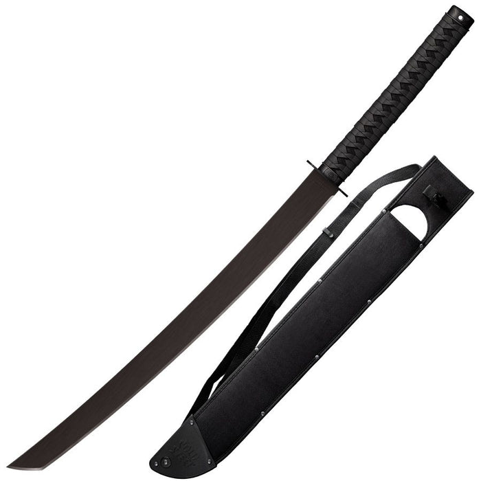 Cold Steel Tactical Katana Machete Fixed Blade Knife (24" Black) CS-97TKMS