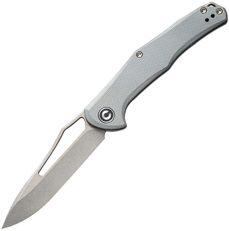 CIVIVI Fracture Drop Point Slip Joint Knife Gray G-10 (3.35" BB/SW) C2009B