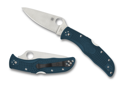 Spyderco Endela Lightweight Blue FRN Knife (3.41" Satin K390) C243FPK390